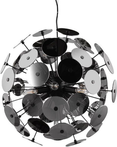 Trio discalgo - lampe suspendue - noir mat - plexiglas couleur fumée - excl. 6x e14 4w
