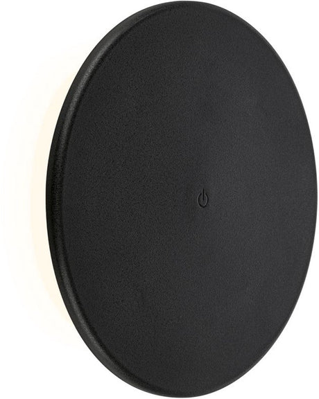 B.k.licht briloner – applique d'extérieur rechargeable – USB-C – dimmable – lumière blanc chaud – noir – ø25