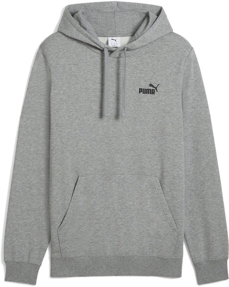 Puma ess petit non. Pull unisexe à capuche 1 logo fl - gris moyen chiné