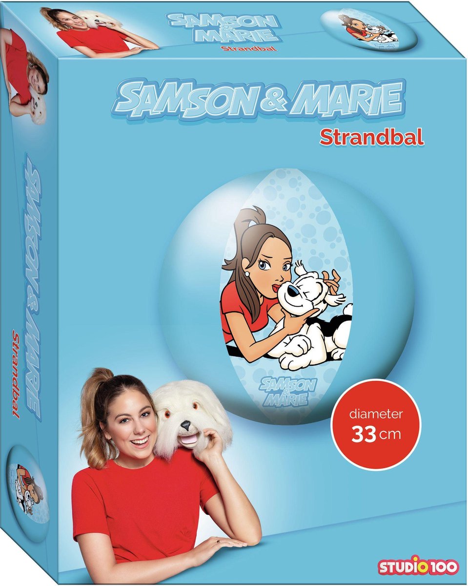 Samson marie studio 100 ballon de plage junior 33 cm vinyle bleu