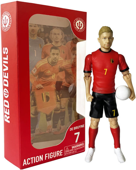 Figurine Megableu Diables Rouges - Kevin de Bruyne - poupée de football avec membres mobiles - marchandise officielle