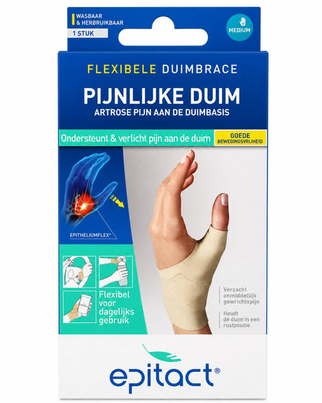 Orthèse de pouce Epitact jour droite taille m - orthèse de pouce pour arthrose et rhizarthrose du pouce - support flexible - lavable - 1 pièce