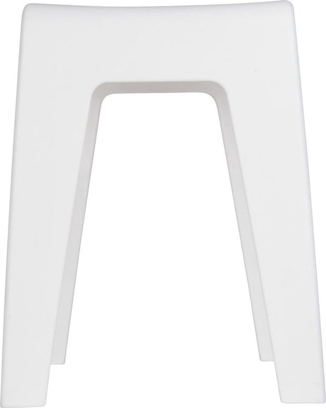 Tabouret de salle de bain Wenko kumba en plastique blanc l38 x h47 x p32 cm - tabouret de douche - siège de douche - chaise de douche - capacité de charge max. 120 kg