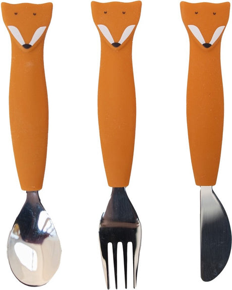 Trixie Silicone Dining Set - MR. Fox, 3e.