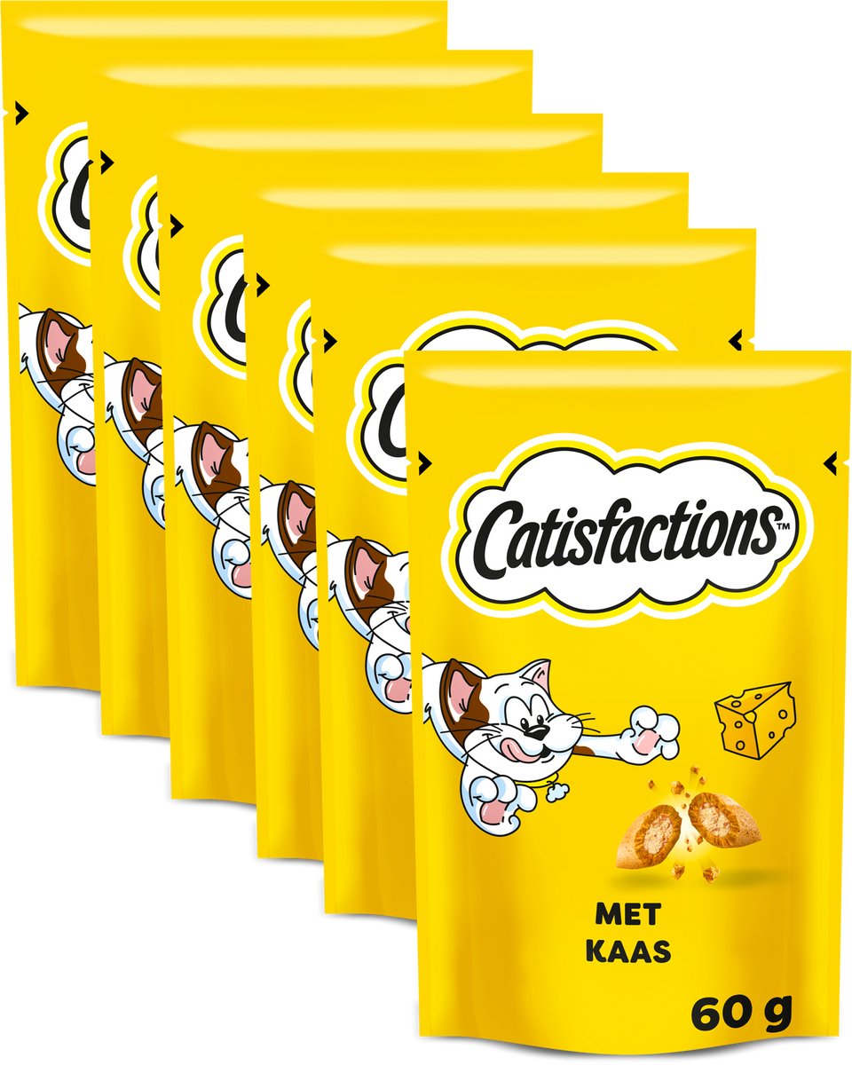 Catisfactions snacks - friandises pour chats - fromage - 6x60g