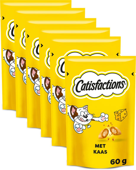 Catisfactions snacks - friandises pour chats - fromage - 6x60g