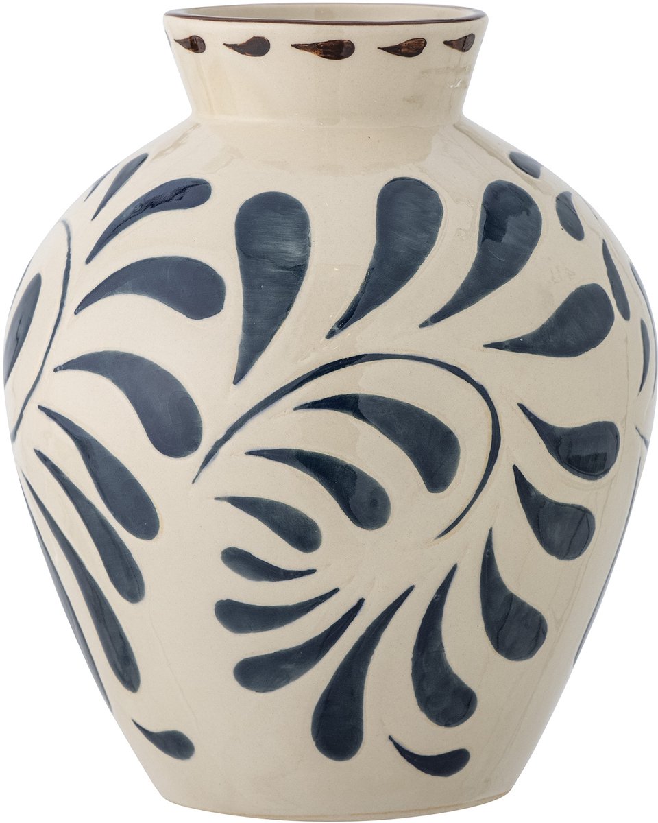 Vase heikki Bloomingville - bleu - faïence
