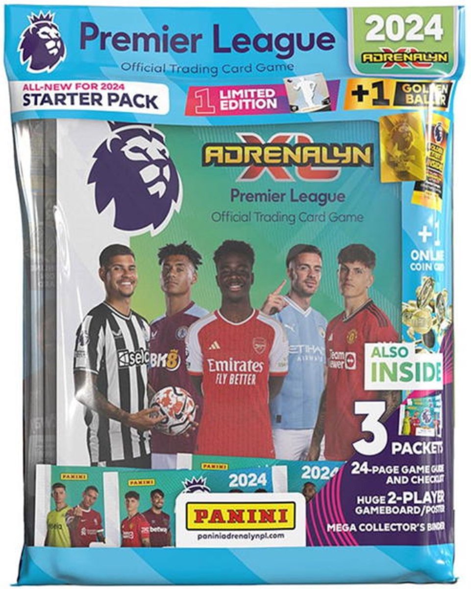 Panini premier league 2024 adrenalyn xl - starter pack - photos de football