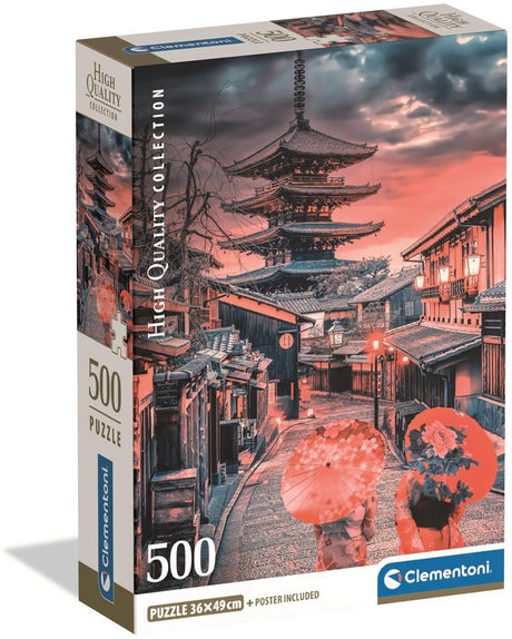 Clementoni puzzle soirée à kyoto, 500pcs.