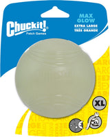 Chuckit ! max glow ball – jouet pour chien – balle pour chien – flottant – jouet à rapporter – brille dans le noir – extra large – ø9 cm – 1 pièce
