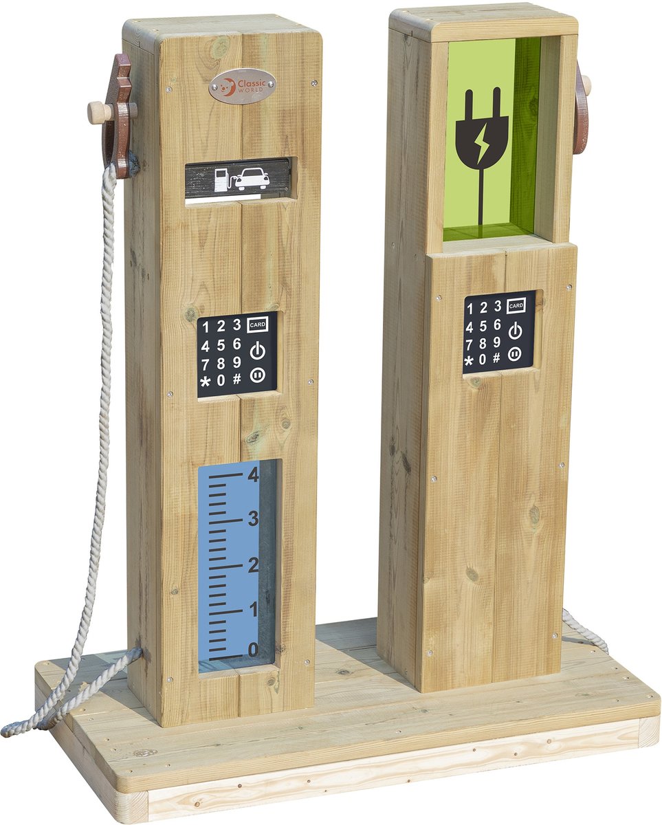 Station-service de jeu extérieure en bois du monde classique