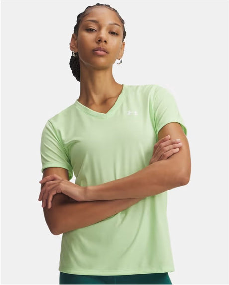 Under armour tech ssv - chemise de sport pour femme solid-grn - lumos lime blanc