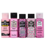 Folkart • kit de couleur de peinture acrylique meilleur rose métallisé 5pcs