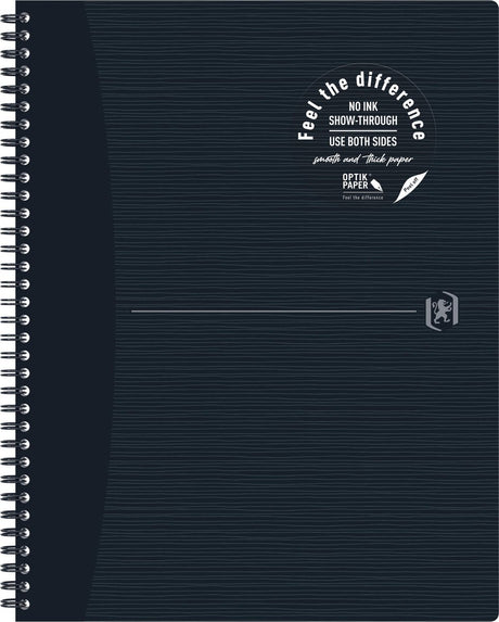 Carnet durable Oxford origin a4+ à carreaux 5mm 70 feuilles 90g noir