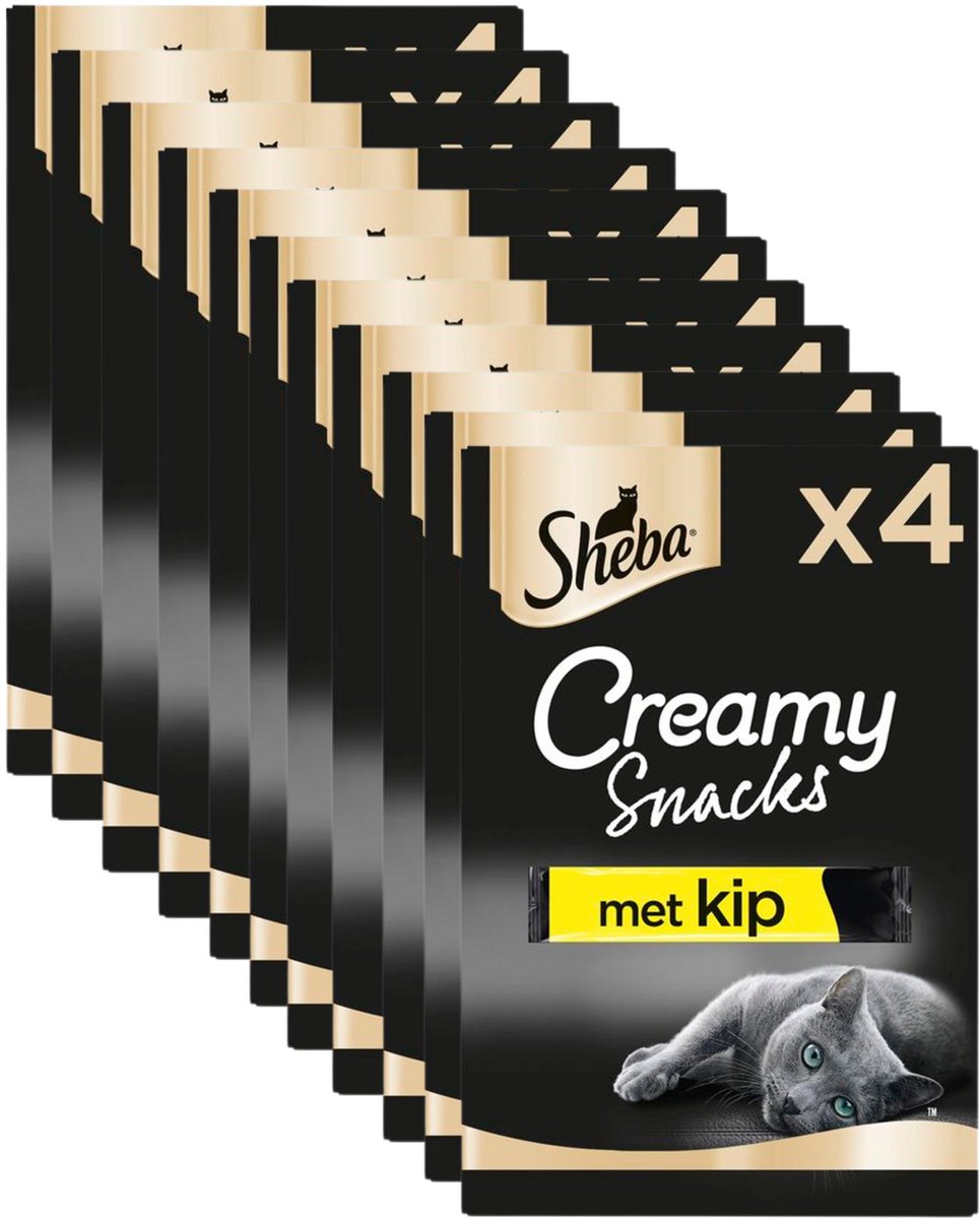 Snacks pour chats Sheba - friandises crémeuses au poulet - 44 pièces
