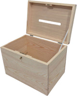 Boîte de rangement enveloppe en bois Playwood pin avec fente 29x22x20 cm.