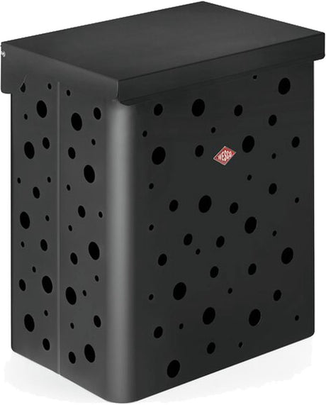 Wesco panier à linge duo 1 avec insert | 64 litres | boîte à linge duo (2x32 litres) | métal - graphite mat | panier de lavage
