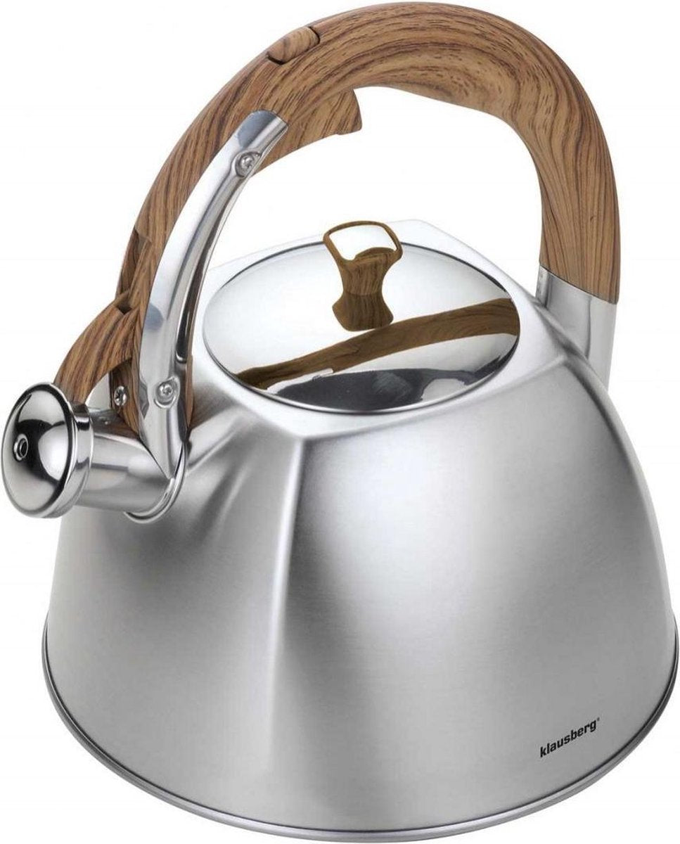 Bouilloire sifflante Klausberg kb-7193 - 3l - inox - toutes sources de chaleur