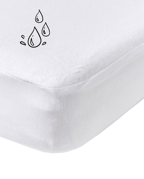 Meyco drap housse imperméable bébé lit junior - blanc - 70x140 150cm