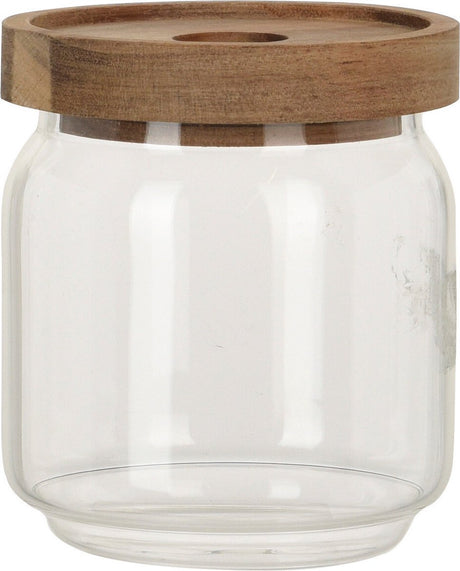 Excellent houseware voorraadpot - transparant glas - met deksel - 400 ml - voorraadbus- voorraadbussen met luchtdichte deksel - afmeting: 9 x 10 cm