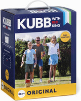 Bex kubb bois d'hévéa original avec roi rouge