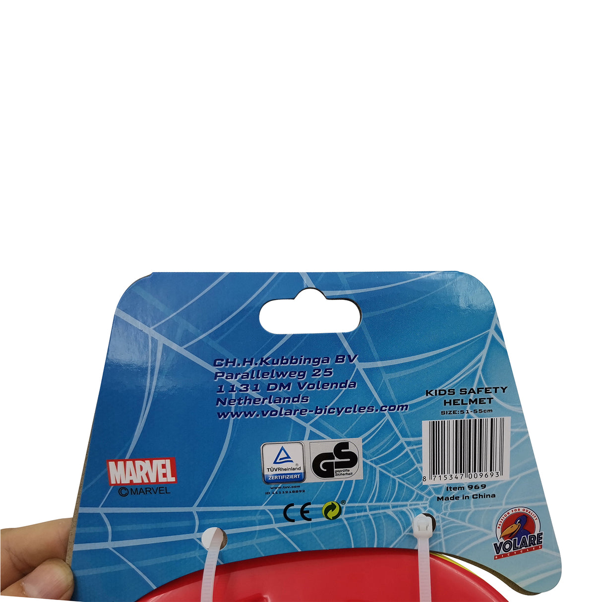 Casque de vélo Spiderman Spider-Man Boys 51-55 cm Blauww Red