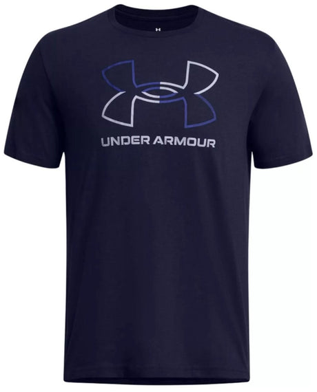 Chemise de sport Under Armour UA GL Foundation Update SS pour hommes - Marine - Royal - Gris