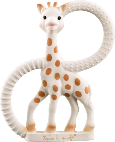 Sophie de giraf bijtring soft - baby speelgoed - kraamcadeau - babyshower cadeau - 100% natuurlijk rubber - in wit geschenkdoosje - vanaf 0 maanden - bruin beige