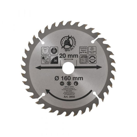 SAW Blade 160 mm., 36 denti