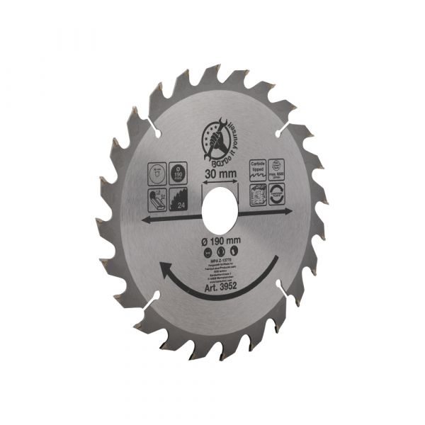 Saw blade 190 mm., 24 teeth