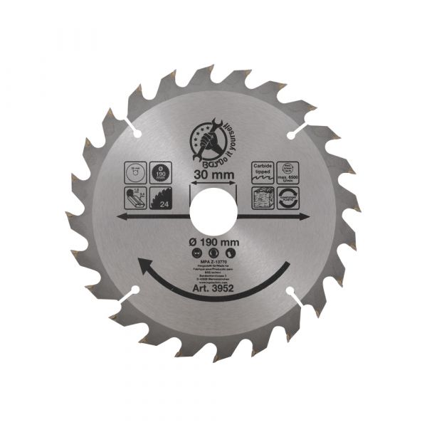 Saw blade 190 mm., 24 teeth