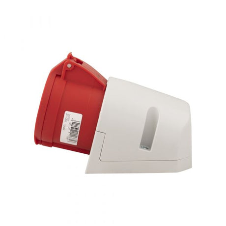 Plieger prise murale cee 400v 5 pôles 32a avec étiquette rouge d52s31