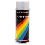 Bombe aérosol Motip 400ml spray aluminium zinc