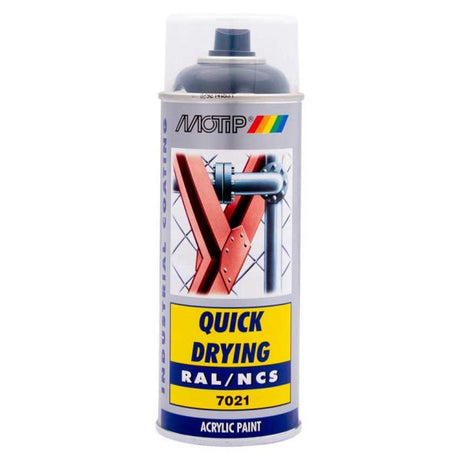 Motip industriel ral7021, bidon 400 ml.