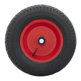 Roue 16x4 400x8 avec bord en acier rouge complet avec essieu