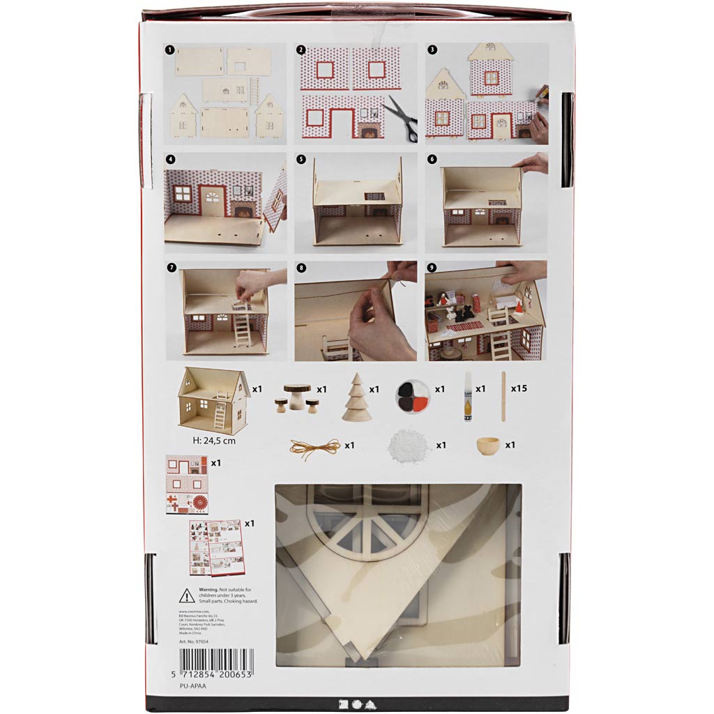 Ensemble de loisirs pour entreprise créative, maison du Père Noël