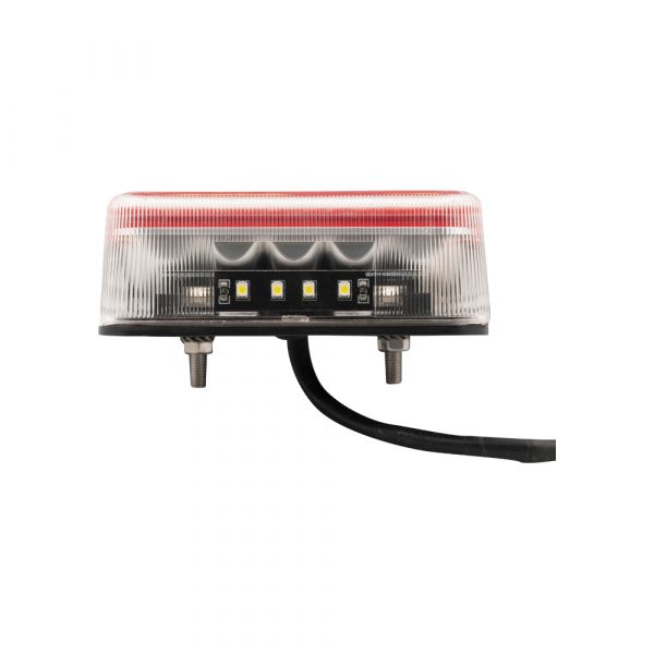 Feu arrière de train de remorque 98x105mm. LED blanche g=r