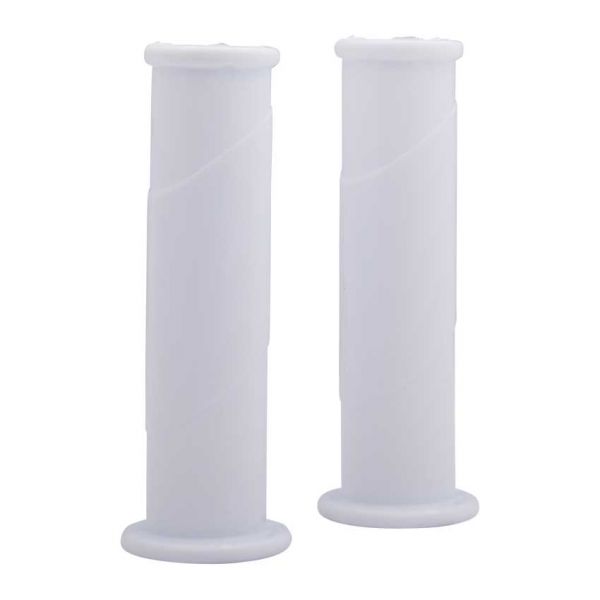 Handle round, white (set of 2)