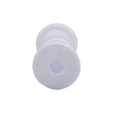 Handle round, white (set of 2)