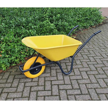 Brouette en plastique contenant jaune 85 litres HQ anti-lek
