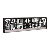 Porte-plaque d'immatriculation argent