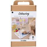 Creativ company kit de coloriage, planche à dessin, couleurs standard, 1 boîte