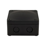 Boîte de câbles noire + 3x presse-étoupe.