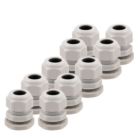 Presse-étoupe m20 gris 10 pièces.