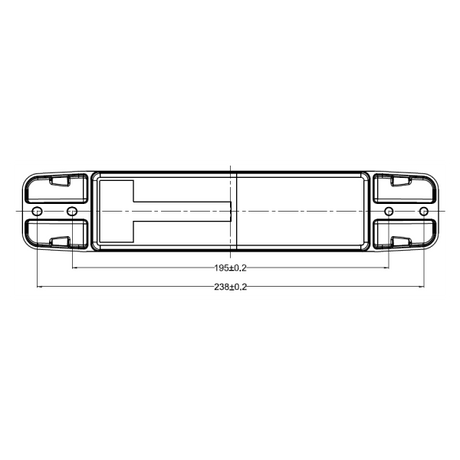 Feu arrière slimline 4 fonctions 12-24v LED