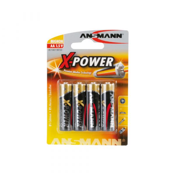 Pile alcaline X-power aa lr6 4 pièces.