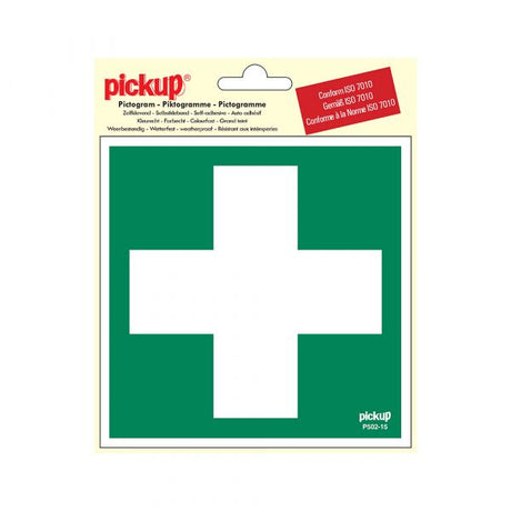 Autocollant de premiers secours - 150x150 mm.
