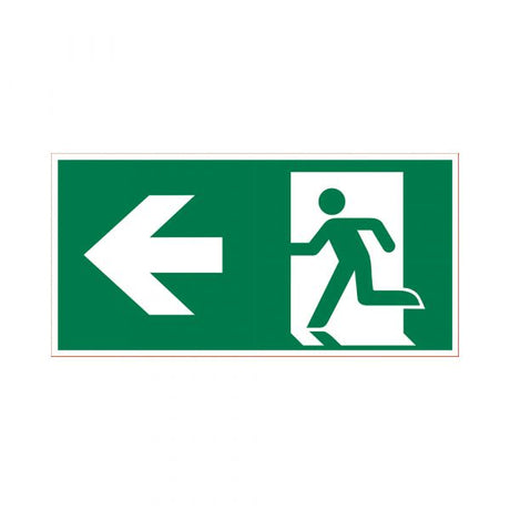 Panneau de sortie de secours gauche - 150x300 mm.