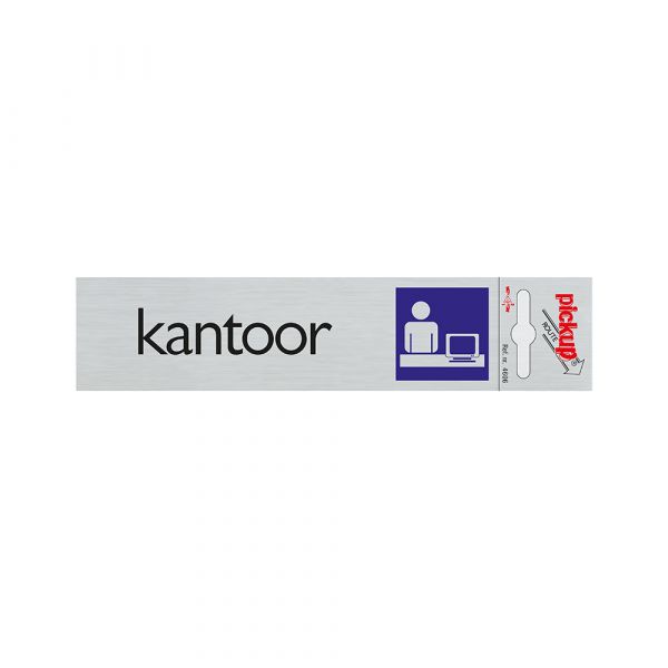 Panneau de bureau en aluminium - 165x44 mm autocollant.