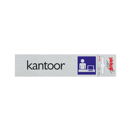 Panneau de bureau en aluminium - 165x44 mm autocollant.